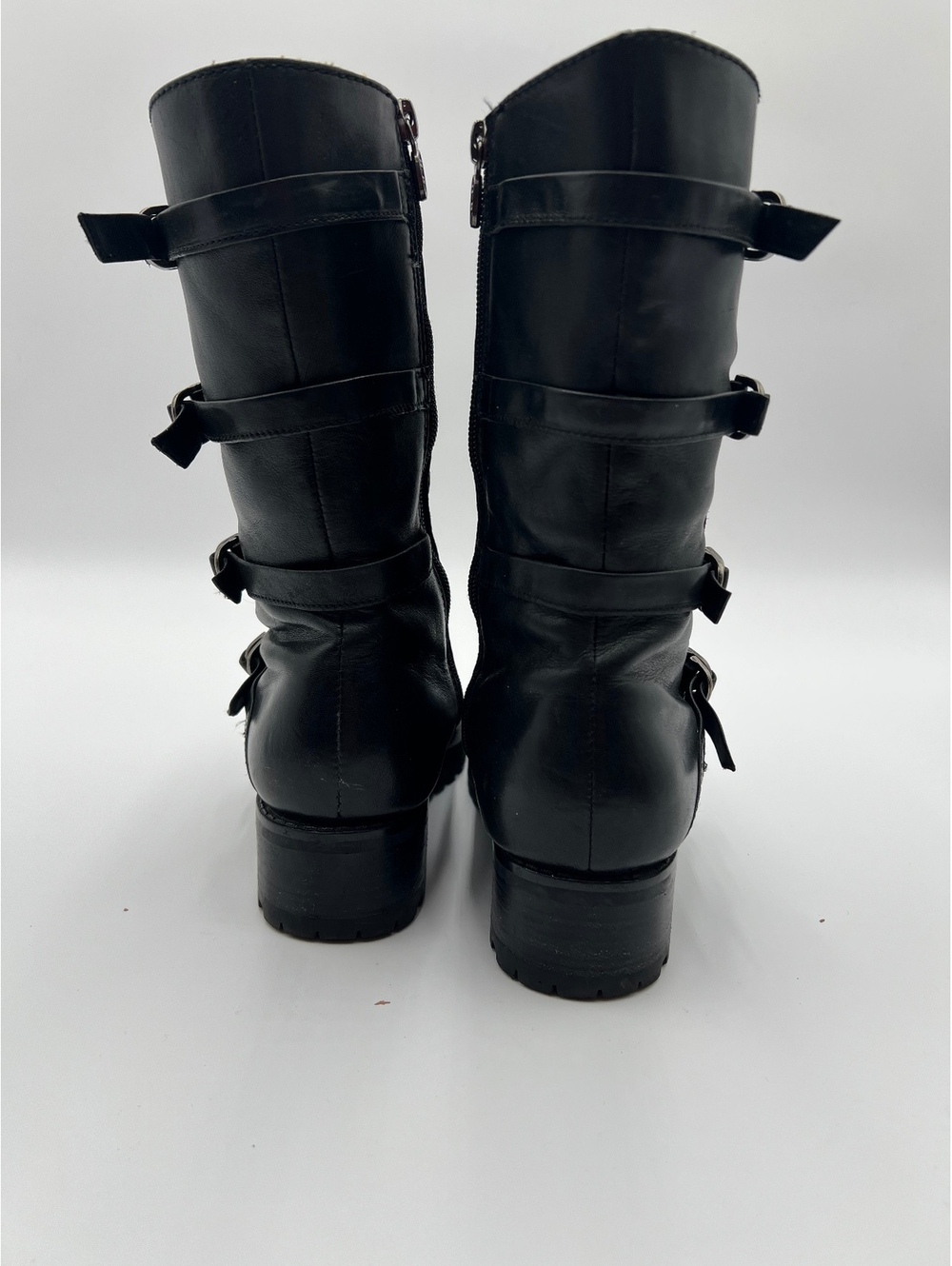 Harley-Davidson Women’s Black Leather Multi Buckle Moto Boots Size 9 84172 - Picture 8 of 11